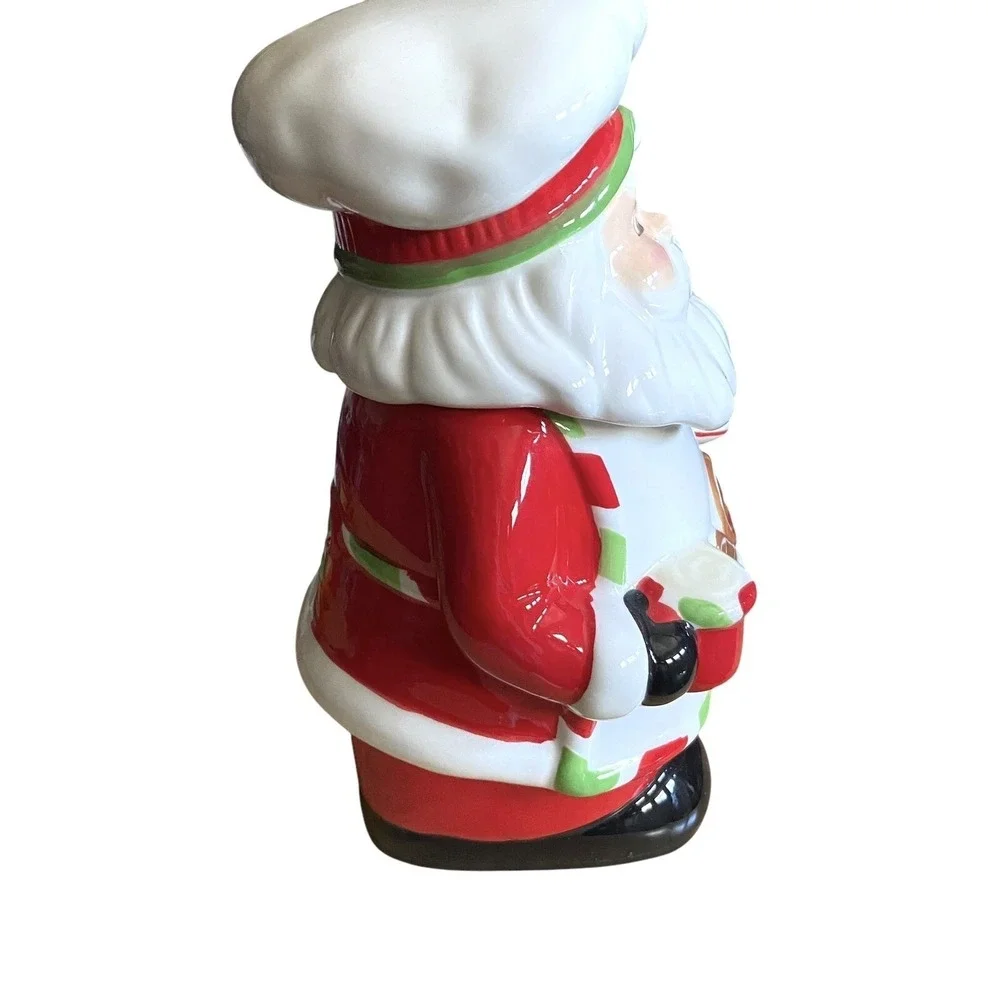 Bistro Ceramic Baking Santa Claus Cookie Jar‎  11.5